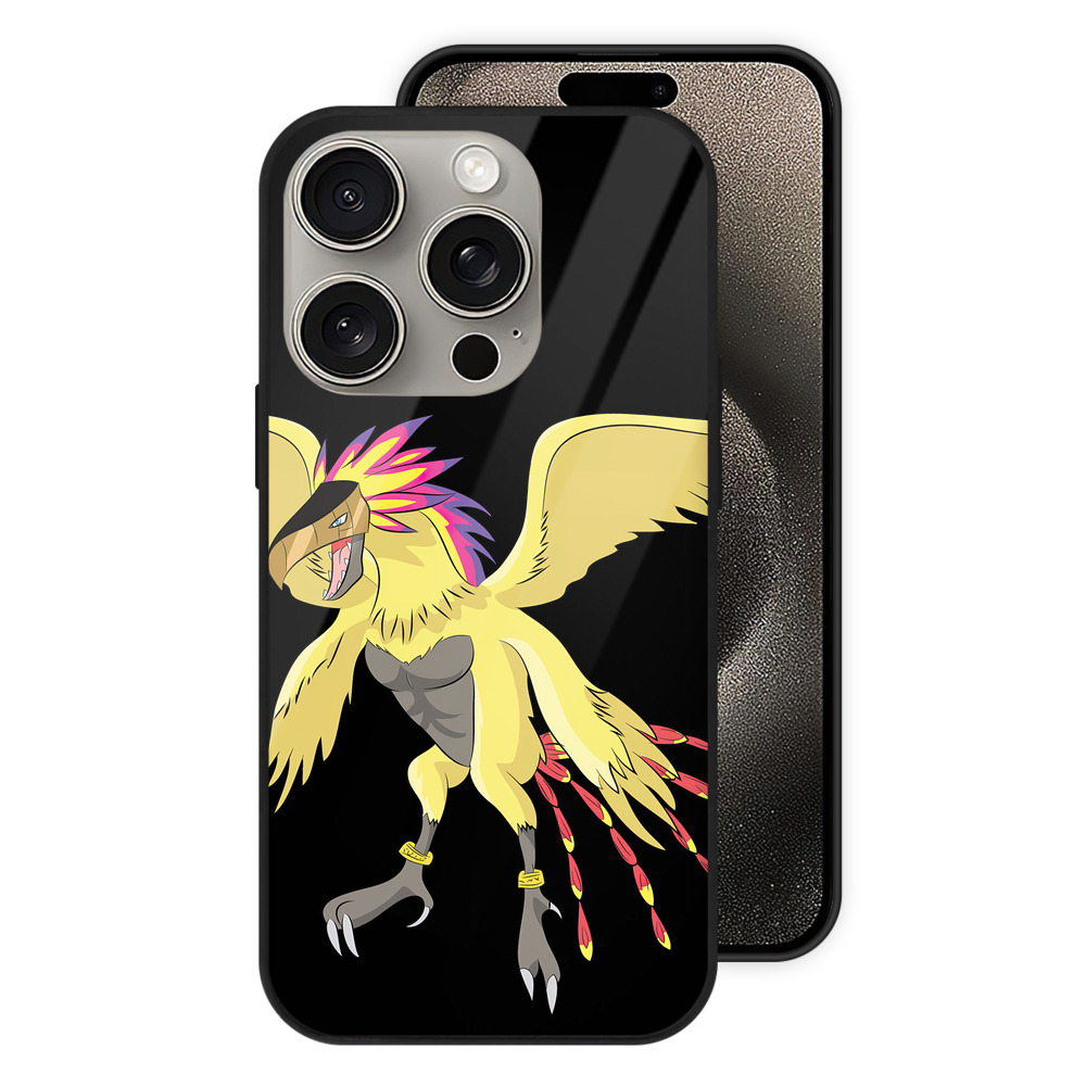 （画像用） Digimon デジタルモンスター/デジモン 【iPhone15Pro対応】スマホケース 耐衝撃＆黄変防止 背面ガラス