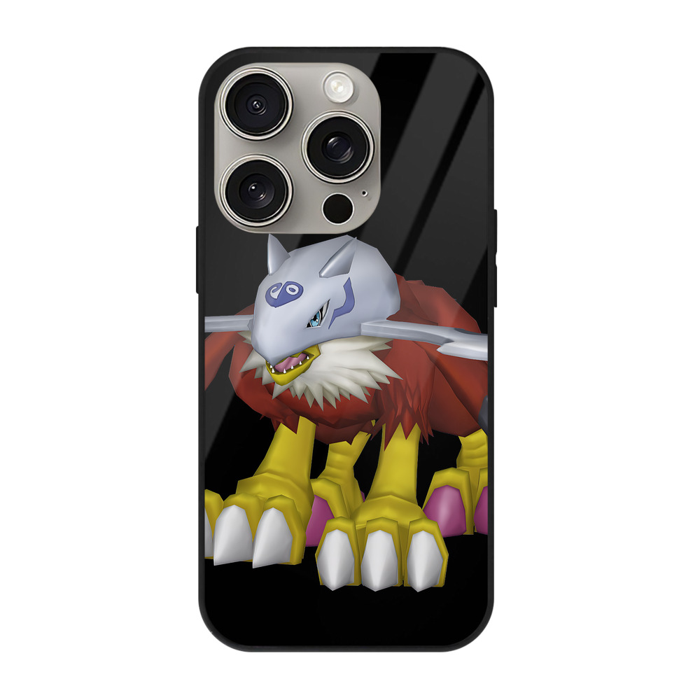 （画像用） Digimon デジタルモンスター/デジモン 【iPhone15Pro対応】スマホケース 耐衝撃＆黄変防止 背面ガラス