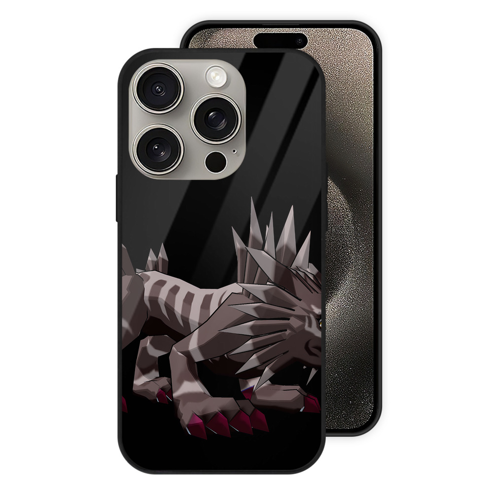 （画像用） Digimon デジタルモンスター/デジモン 【iPhone15Pro対応】スマホケース 耐衝撃＆黄変防止 背面ガラス
