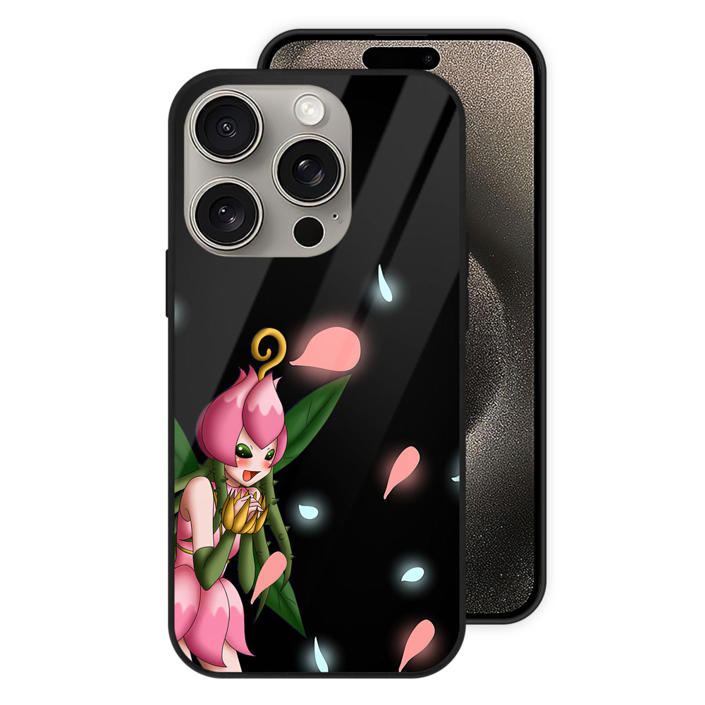 （画像用） Digimon デジタルモンスター/デジモン 【iPhone15Pro対応】スマホケース 耐衝撃＆黄変防止 背面ガラス