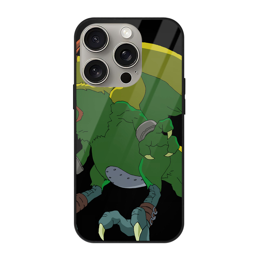 （画像用） Digimon デジタルモンスター/デジモン 【iPhone15Pro対応】スマホケース 耐衝撃＆黄変防止 背面ガラス