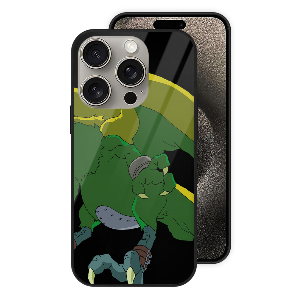 （画像用） Digimon デジタルモンスター/デジモン 【iPhone15Pro対応】スマホケース 耐衝撃＆黄変防止 背面ガラス