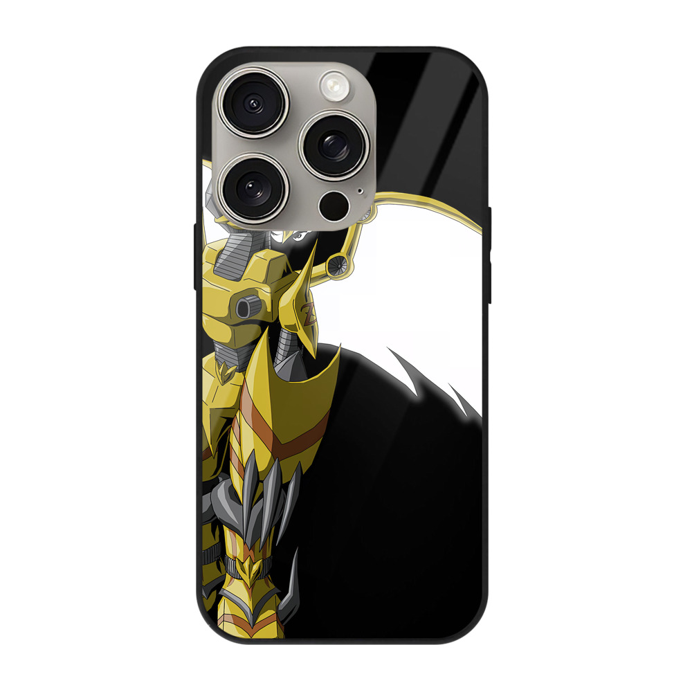 （画像用） Digimon デジタルモンスター/デジモン 【iPhone15Pro対応】スマホケース 耐衝撃＆黄変防止 背面ガラス
