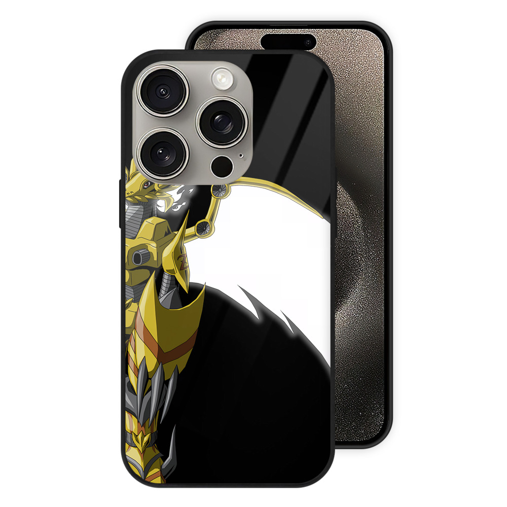 （画像用） Digimon デジタルモンスター/デジモン 【iPhone15Pro対応】スマホケース 耐衝撃＆黄変防止 背面ガラス