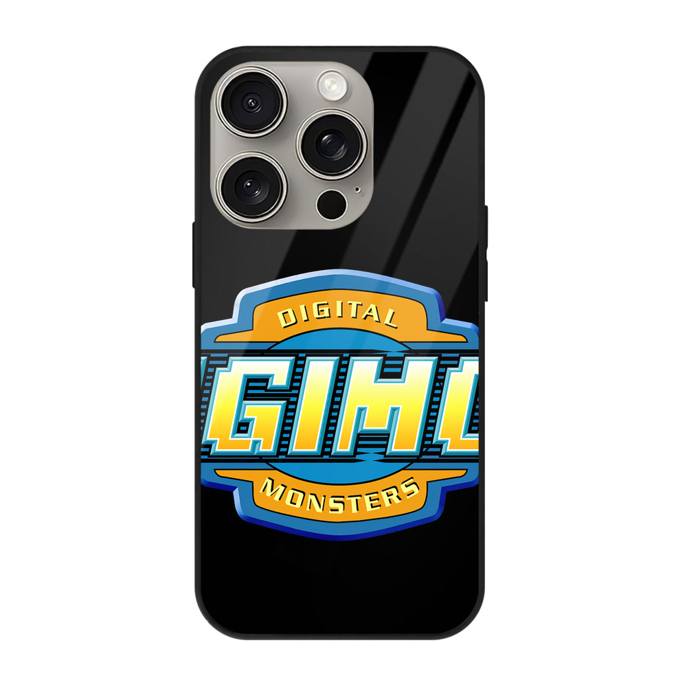 （画像用） Digimon デジタルモンスター/デジモン 【iPhone15Pro対応】スマホケース 耐衝撃＆黄変防止 背面ガラス