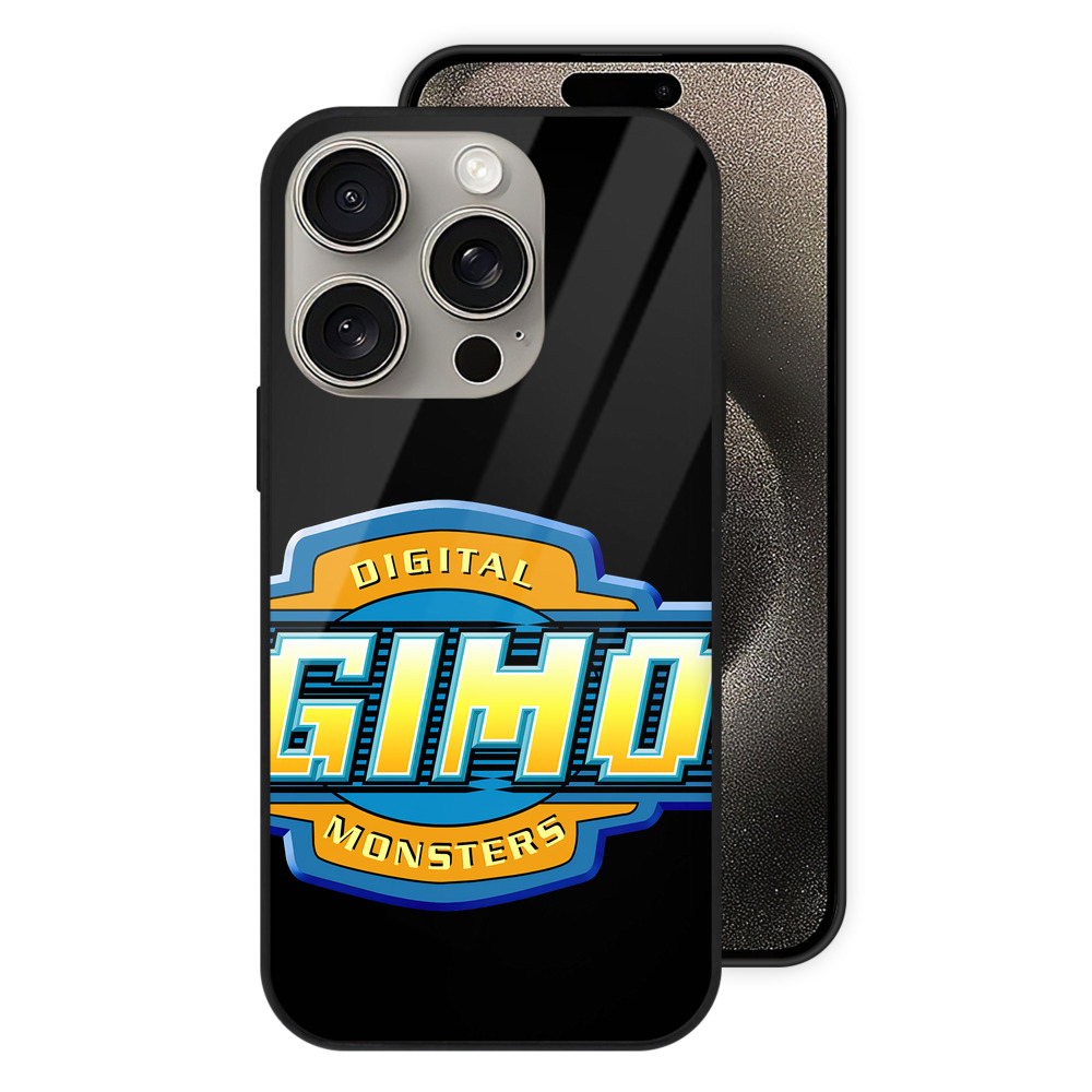 （画像用） Digimon デジタルモンスター/デジモン 【iPhone15Pro対応】スマホケース 耐衝撃＆黄変防止 背面ガラス