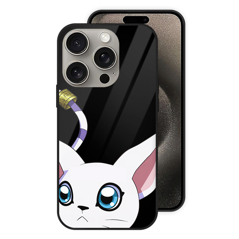 （画像用） Digimon デジタルモンスター/デジモン 【iPhone15Pro対応】スマホケース 耐衝撃＆黄変防止 背面ガラス