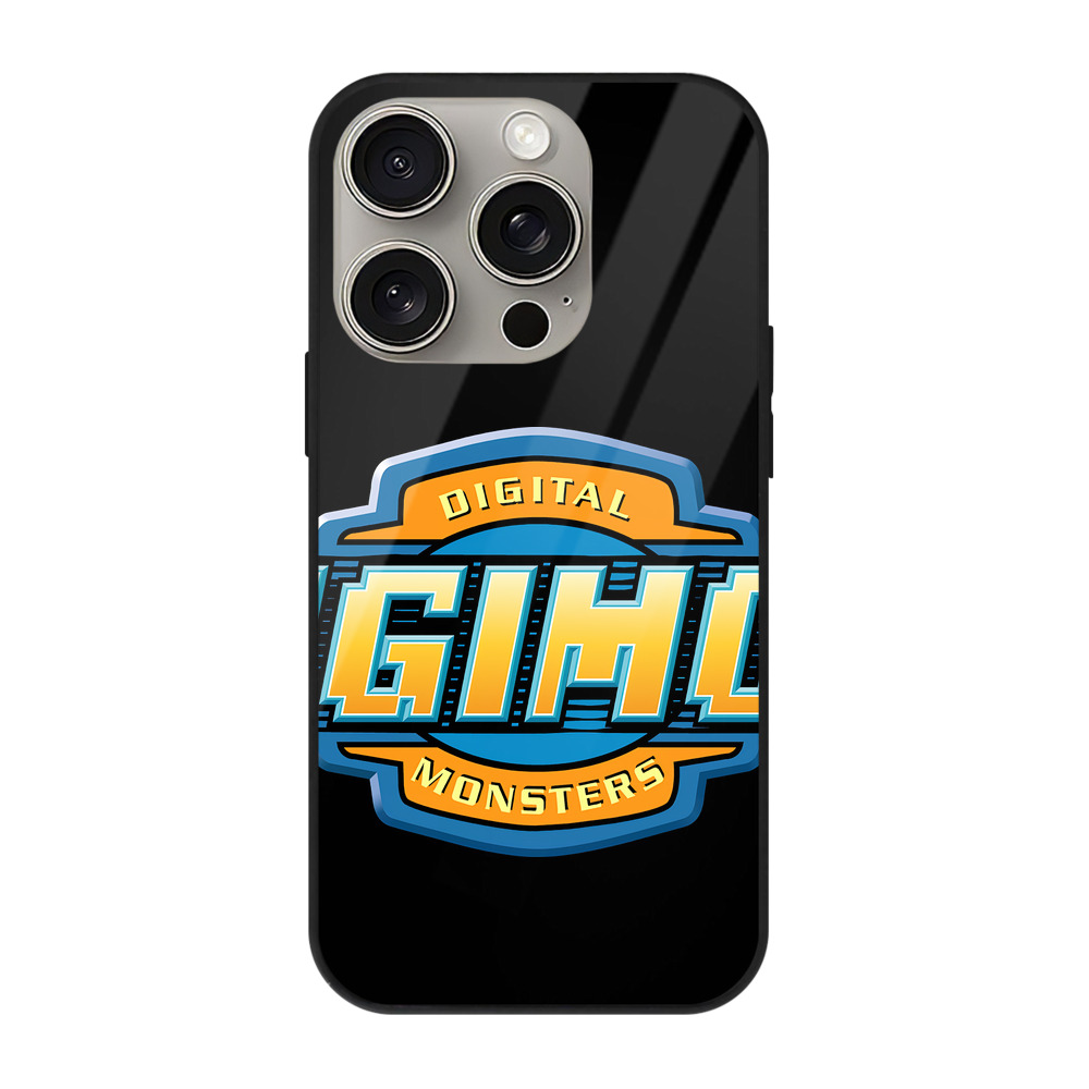 （画像用） Digimon デジタルモンスター/デジモン 【iPhone15Pro対応】スマホケース 耐衝撃＆黄変防止 背面ガラス