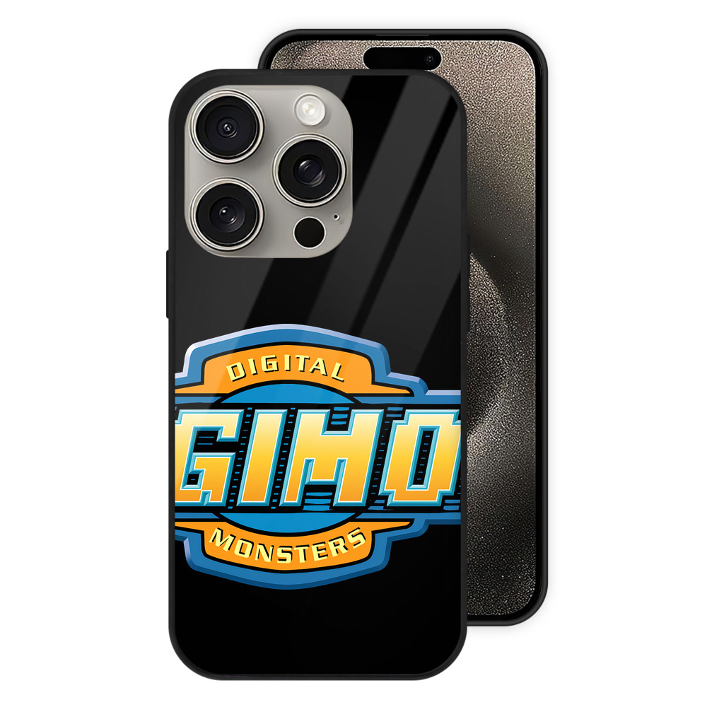 （画像用） Digimon デジタルモンスター/デジモン 【iPhone15Pro対応】スマホケース 耐衝撃＆黄変防止 背面ガラス