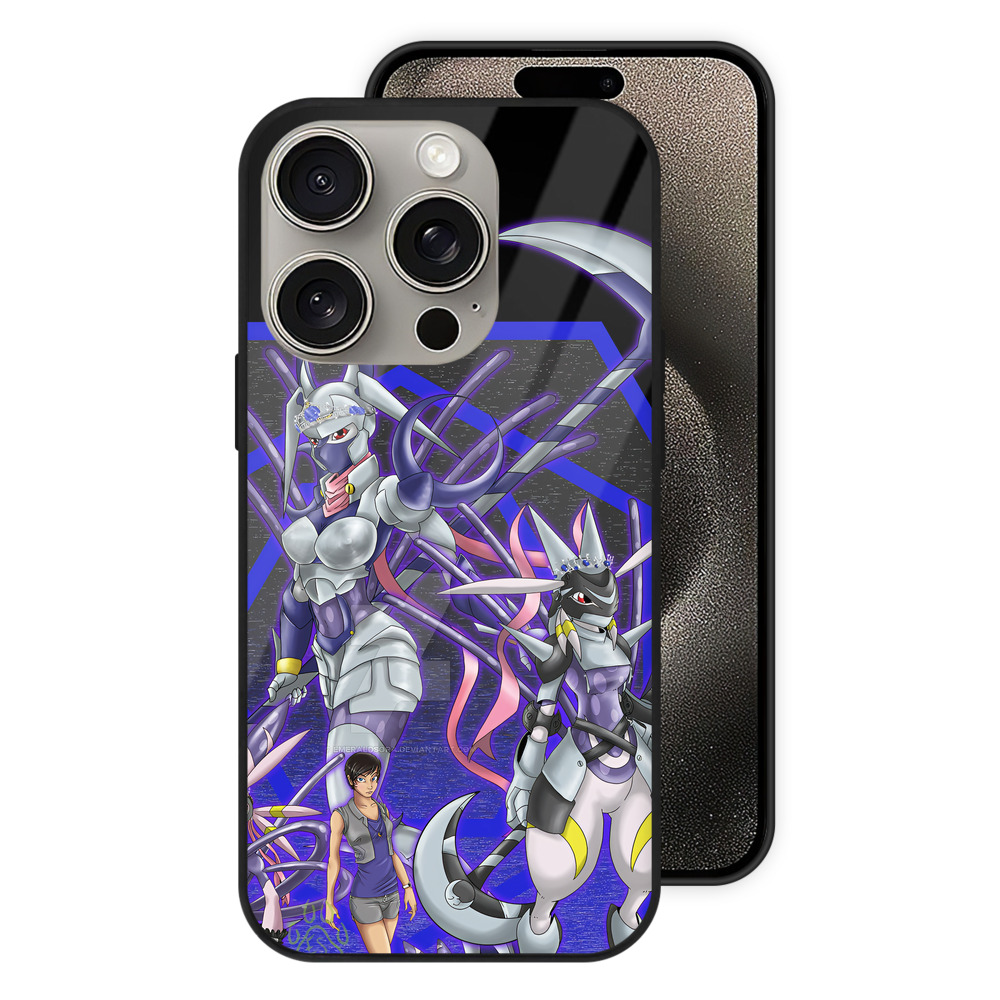 （画像用） Digimon デジタルモンスター/デジモン 【iPhone15Pro対応】スマホケース 耐衝撃＆黄変防止 背面ガラス
