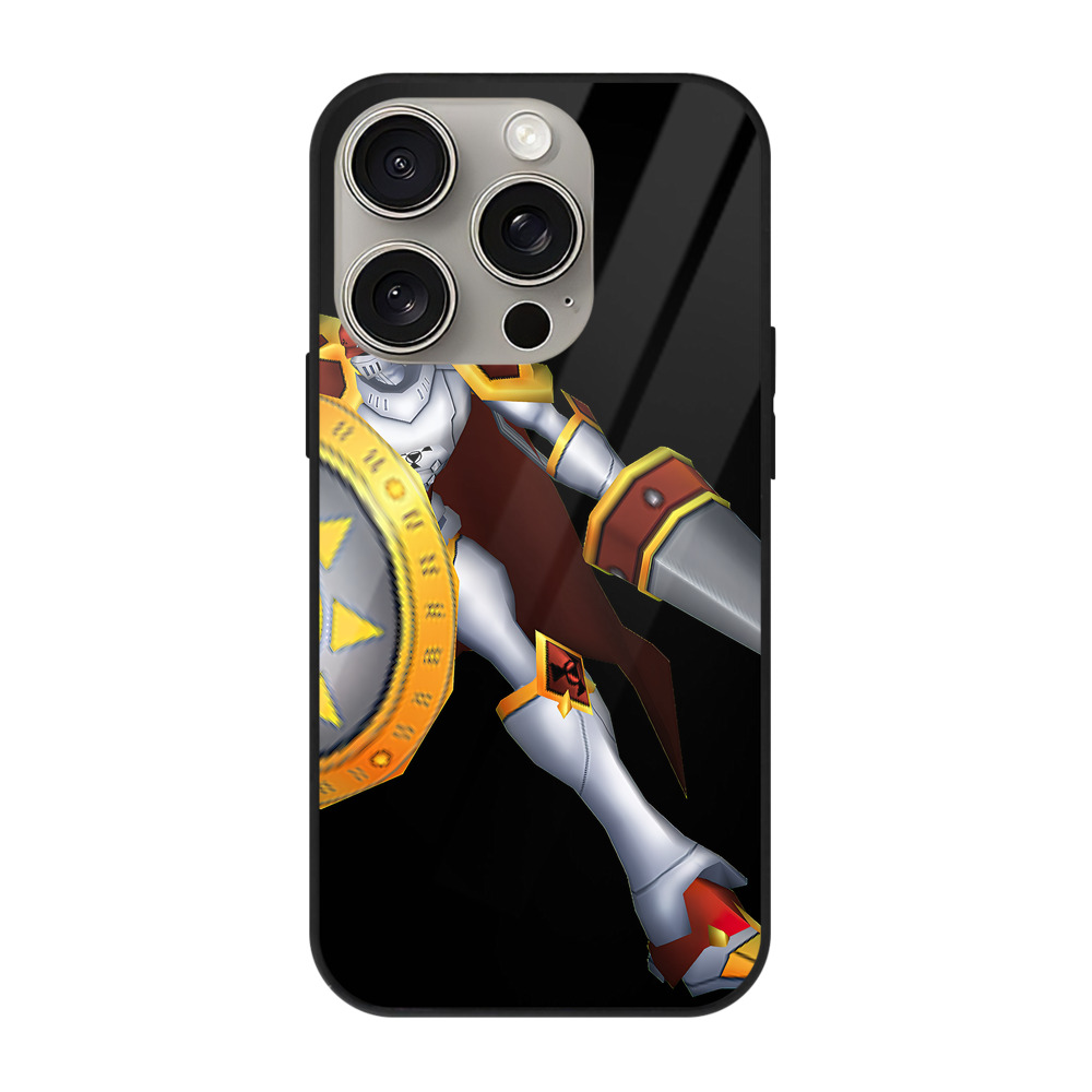 （画像用） Digimon デジタルモンスター/デジモン 【iPhone15Pro対応】スマホケース 耐衝撃＆黄変防止 背面ガラス