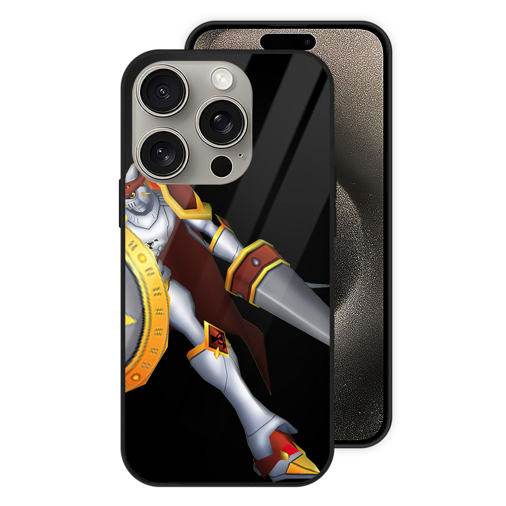 （画像用） Digimon デジタルモンスター/デジモン 【iPhone15Pro対応】スマホケース 耐衝撃＆黄変防止 背面ガラス