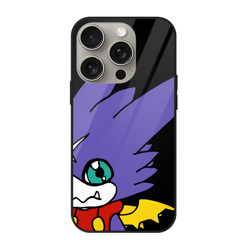 （画像用） Digimon デジタルモンスター/デジモン 【iPhone15Pro対応】スマホケース 耐衝撃＆黄変防止 背面ガラス