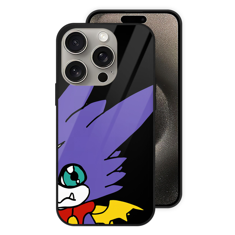 （画像用） Digimon デジタルモンスター/デジモン 【iPhone15Pro対応】スマホケース 耐衝撃＆黄変防止 背面ガラス