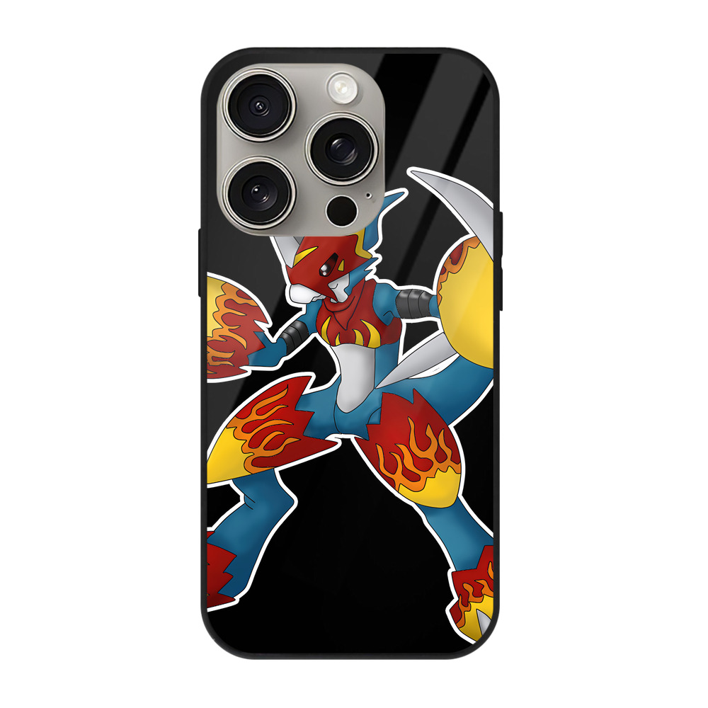（画像用） Digimon デジタルモンスター/デジモン 【iPhone15Pro対応】スマホケース 耐衝撃＆黄変防止 背面ガラス