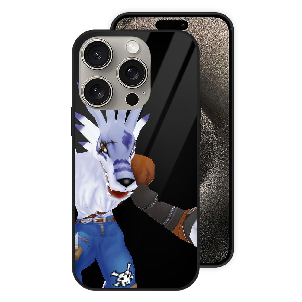 （画像用） Digimon デジタルモンスター/デジモン 【iPhone15Pro対応】スマホケース 耐衝撃＆黄変防止 背面ガラス