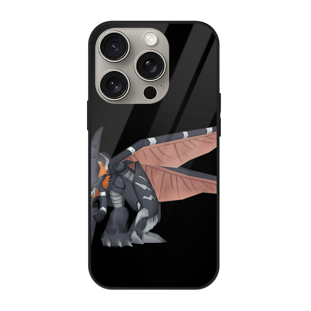 （画像用） Digimon デジタルモンスター/デジモン 【iPhone15Pro対応】スマホケース 耐衝撃＆黄変防止 背面ガラス