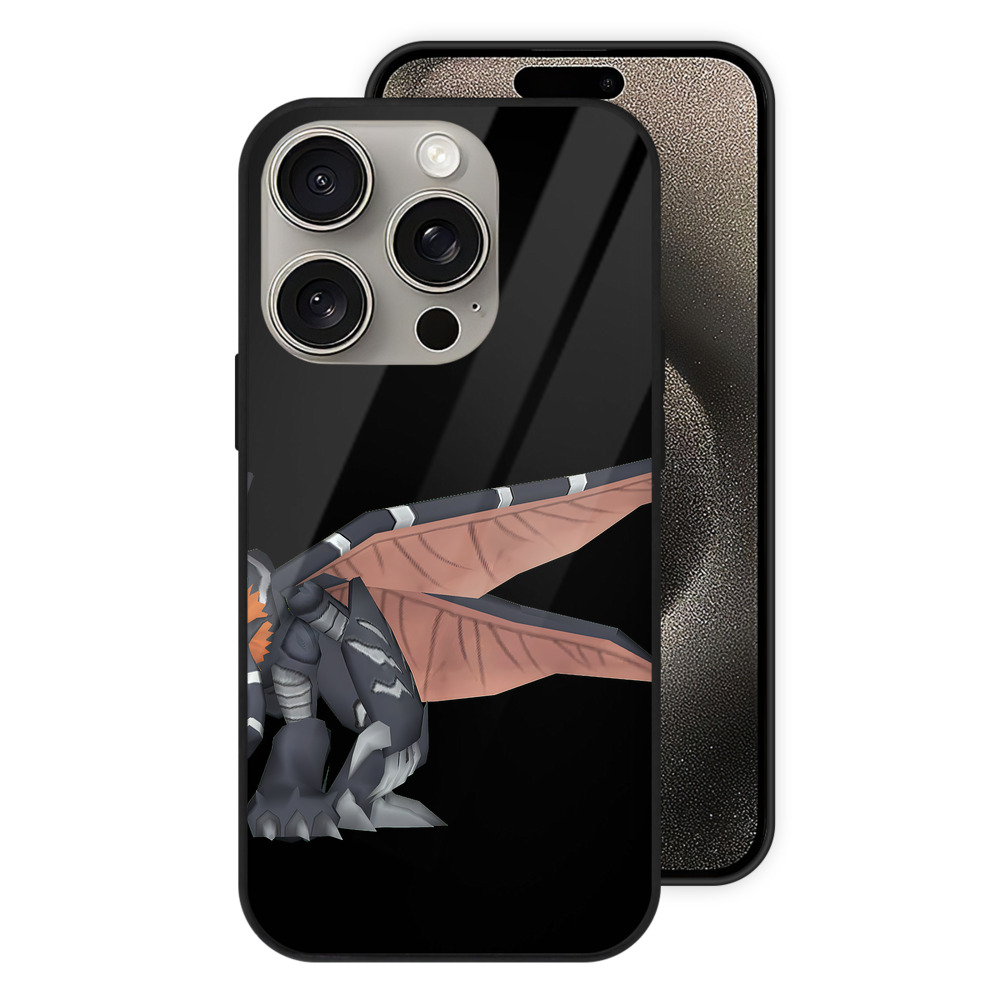 （画像用） Digimon デジタルモンスター/デジモン 【iPhone15Pro対応】スマホケース 耐衝撃＆黄変防止 背面ガラス