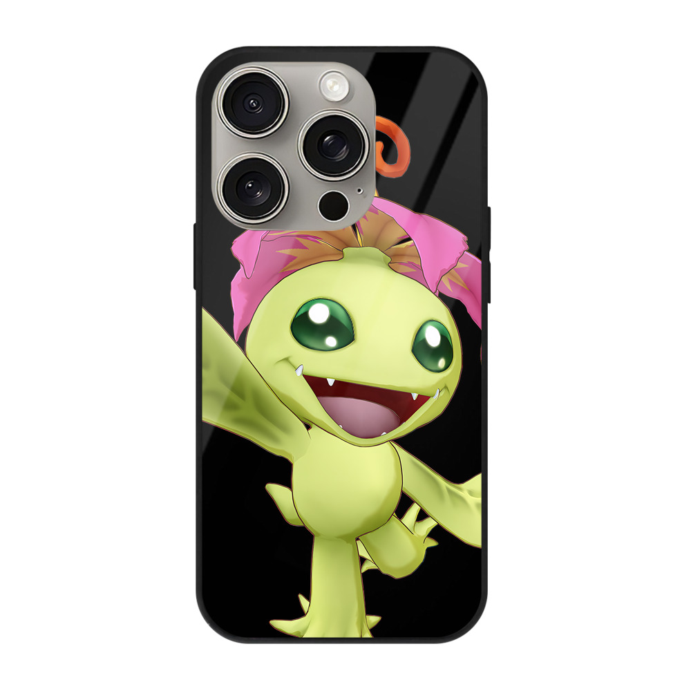 （画像用） Digimon デジタルモンスター/デジモン 【iPhone15Pro対応】スマホケース 耐衝撃＆黄変防止 背面ガラス