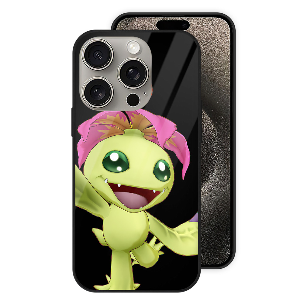 （画像用） Digimon デジタルモンスター/デジモン 【iPhone15Pro対応】スマホケース 耐衝撃＆黄変防止 背面ガラス