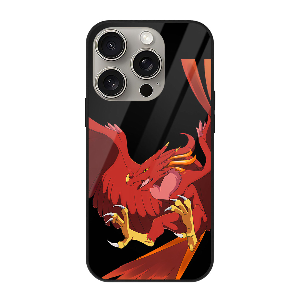 （画像用） Digimon デジタルモンスター/デジモン 【iPhone15Pro対応】スマホケース 耐衝撃＆黄変防止 背面ガラス