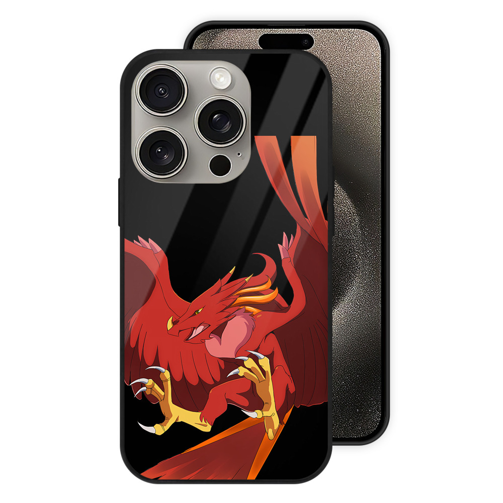 （画像用） Digimon デジタルモンスター/デジモン 【iPhone15Pro対応】スマホケース 耐衝撃＆黄変防止 背面ガラス