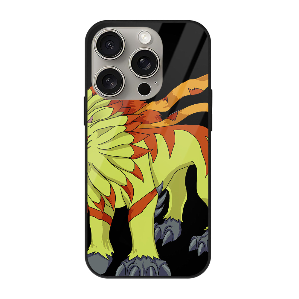 （画像用） Digimon デジタルモンスター/デジモン 【iPhone15Pro対応】スマホケース 耐衝撃＆黄変防止 背面ガラス