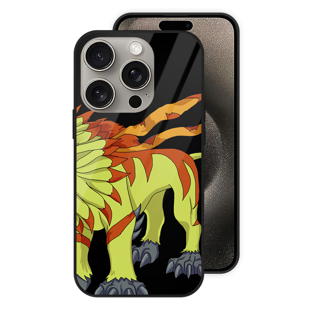 （画像用） Digimon デジタルモンスター/デジモン 【iPhone15Pro対応】スマホケース 耐衝撃＆黄変防止 背面ガラス