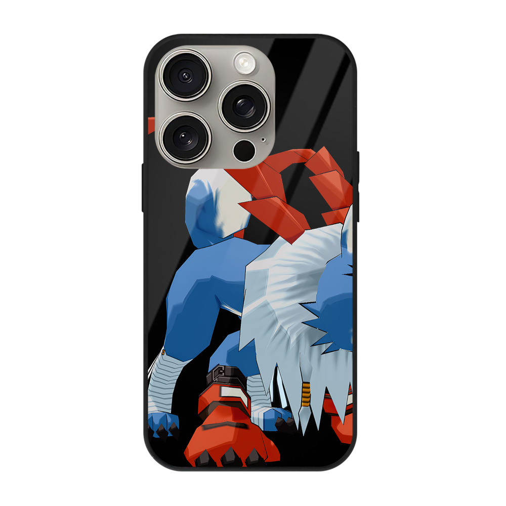 （画像用） Digimon デジタルモンスター/デジモン 【iPhone15Pro対応】スマホケース 耐衝撃＆黄変防止 背面ガラス