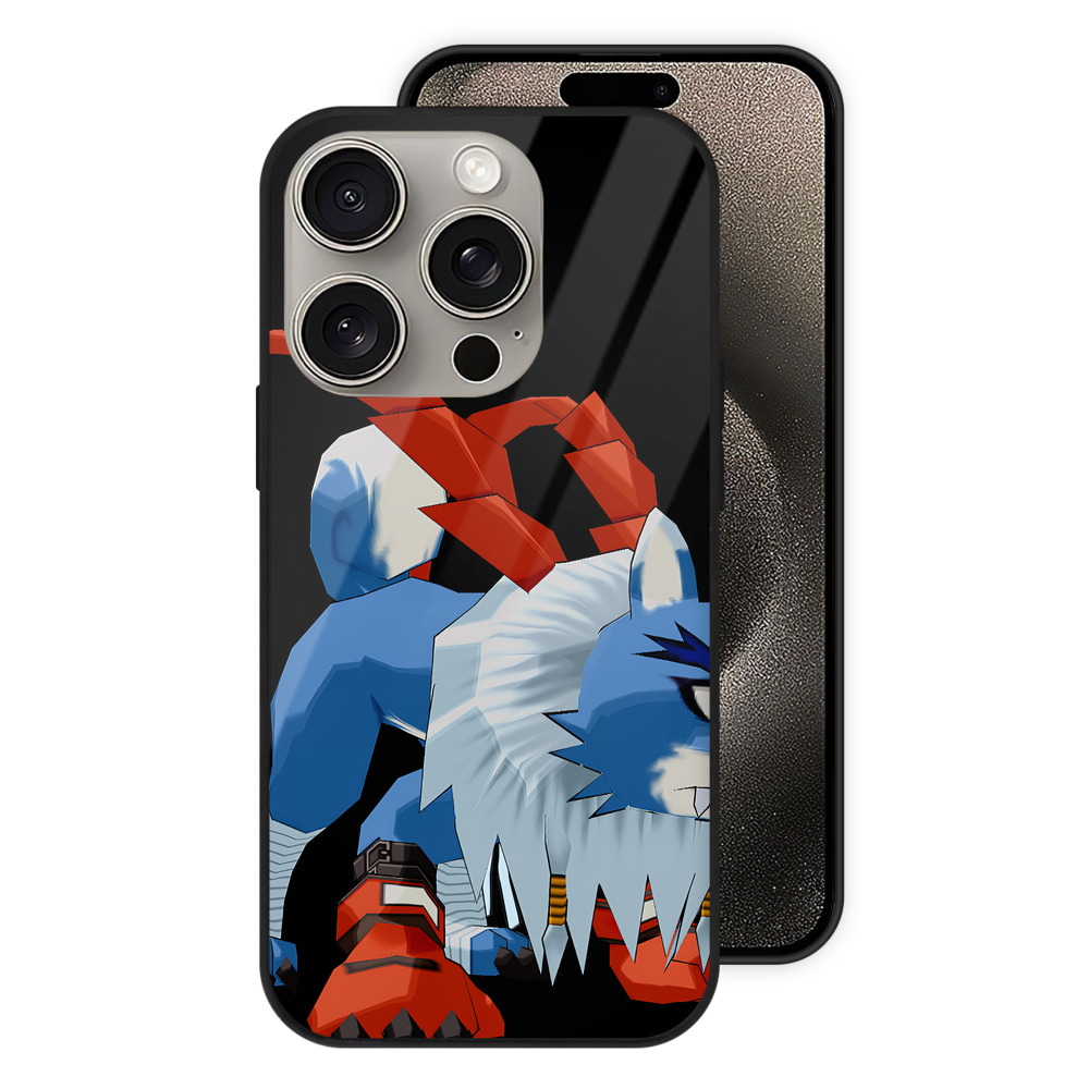 （画像用） Digimon デジタルモンスター/デジモン 【iPhone15Pro対応】スマホケース 耐衝撃＆黄変防止 背面ガラス