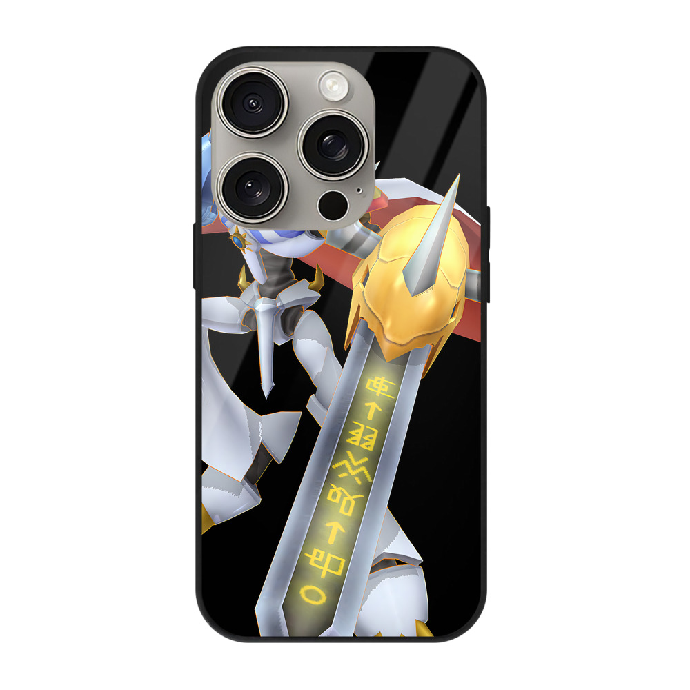 （画像用） Digimon デジタルモンスター/デジモン 【iPhone15Pro対応】スマホケース 耐衝撃＆黄変防止 背面ガラス
