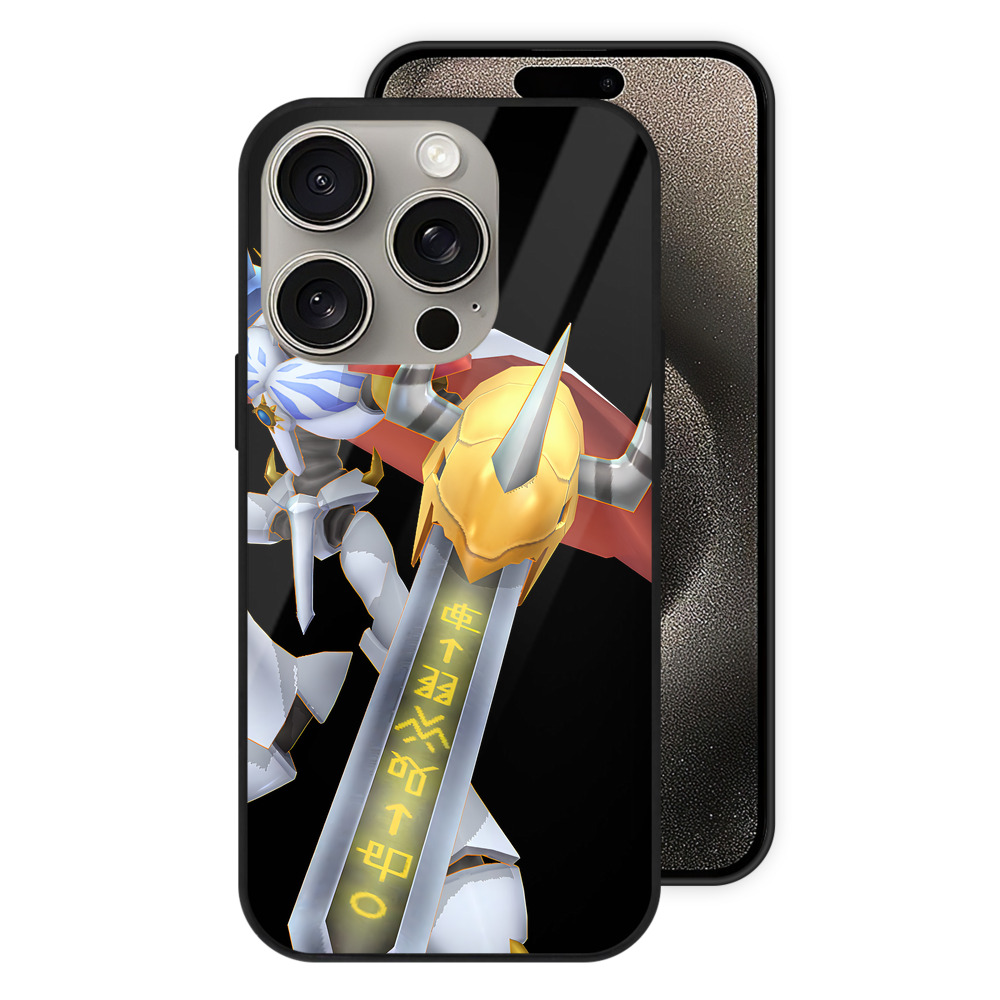 （画像用） Digimon デジタルモンスター/デジモン 【iPhone15Pro対応】スマホケース 耐衝撃＆黄変防止 背面ガラス