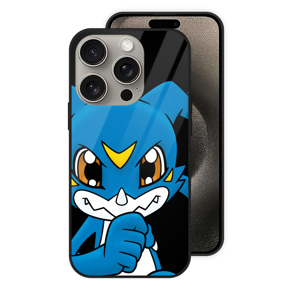 （画像用） Digimon デジタルモンスター/デジモン 【iPhone15Pro対応】スマホケース 耐衝撃＆黄変防止 背面ガラス