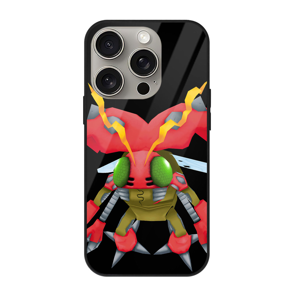 （画像用） Digimon デジタルモンスター/デジモン 【iPhone15Pro対応】スマホケース 耐衝撃＆黄変防止 背面ガラス
