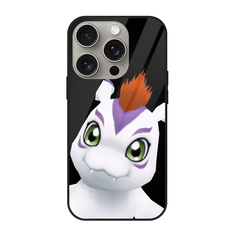 （画像用） Digimon デジタルモンスター/デジモン 【iPhone15Pro対応】スマホケース 耐衝撃＆黄変防止 背面ガラス