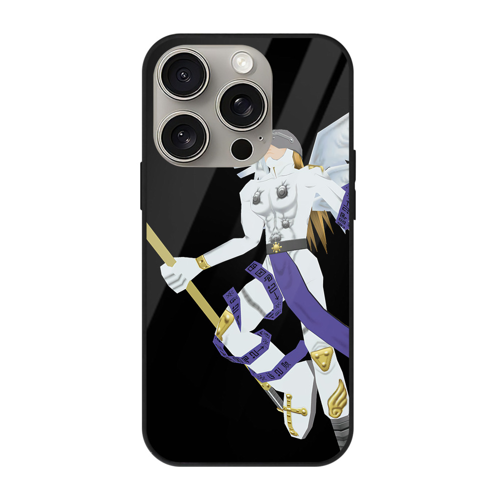 （画像用） Digimon デジタルモンスター/デジモン 【iPhone15Pro対応】スマホケース 耐衝撃＆黄変防止 背面ガラス