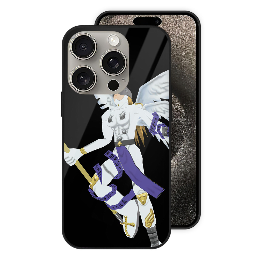 （画像用） Digimon デジタルモンスター/デジモン 【iPhone15Pro対応】スマホケース 耐衝撃＆黄変防止 背面ガラス