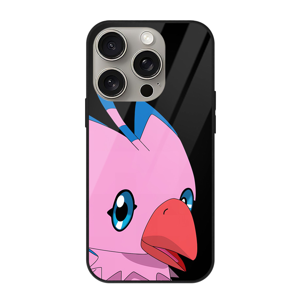 （画像用） Digimon デジタルモンスター/デジモン 【iPhone15Pro対応】スマホケース 耐衝撃＆黄変防止 背面ガラス