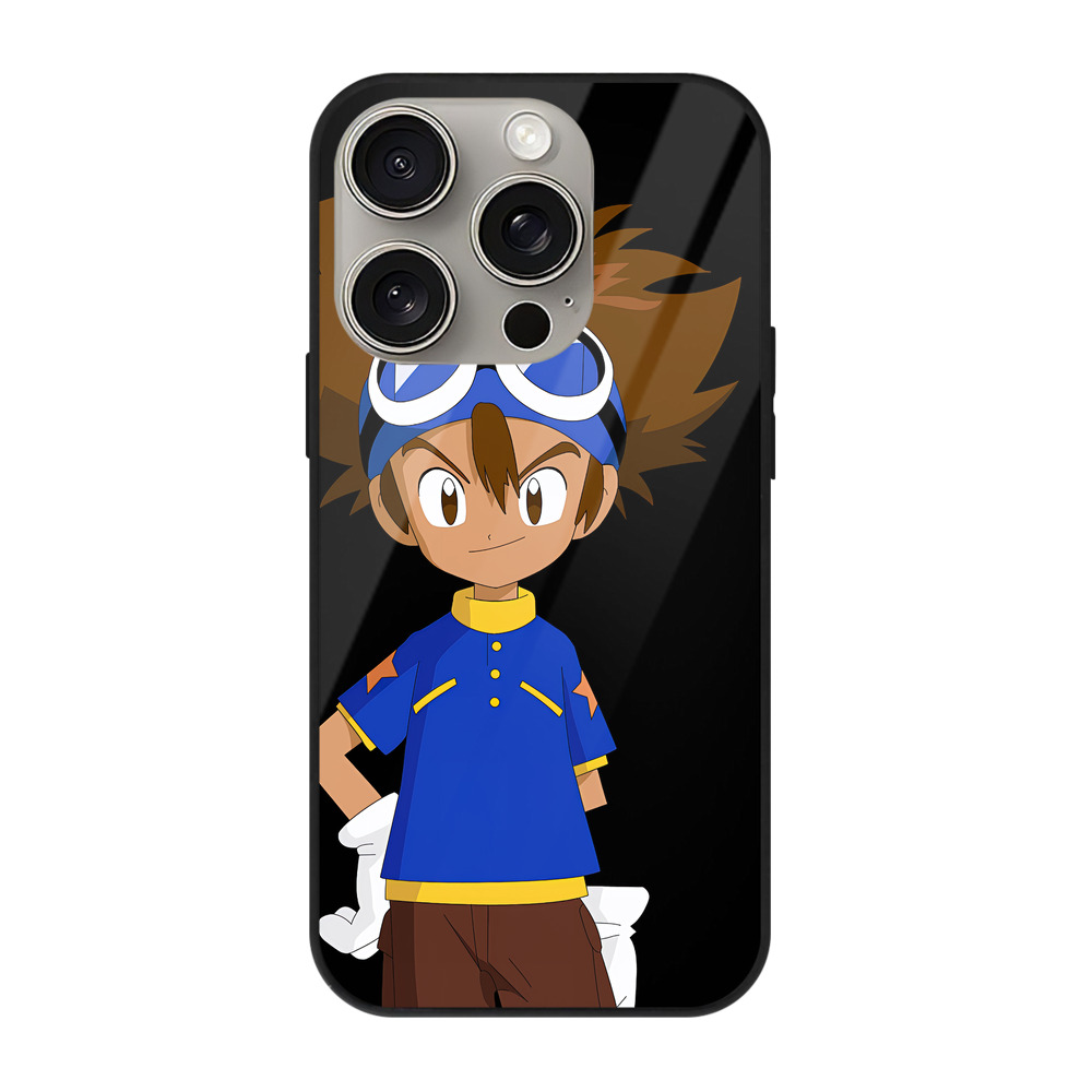 （画像用） Digimon デジタルモンスター/デジモン 【iPhone15Pro対応】スマホケース 耐衝撃＆黄変防止 背面ガラス