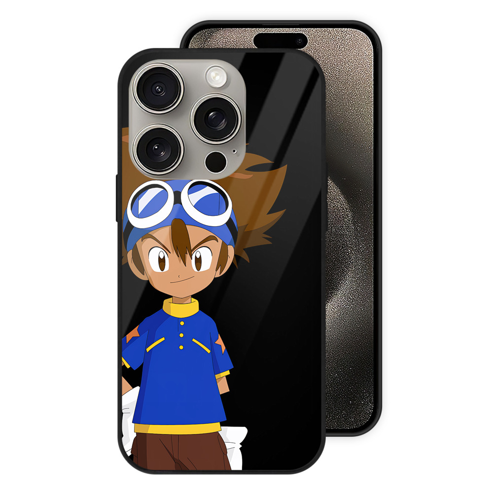 （画像用） Digimon デジタルモンスター/デジモン 【iPhone15Pro対応】スマホケース 耐衝撃＆黄変防止 背面ガラス