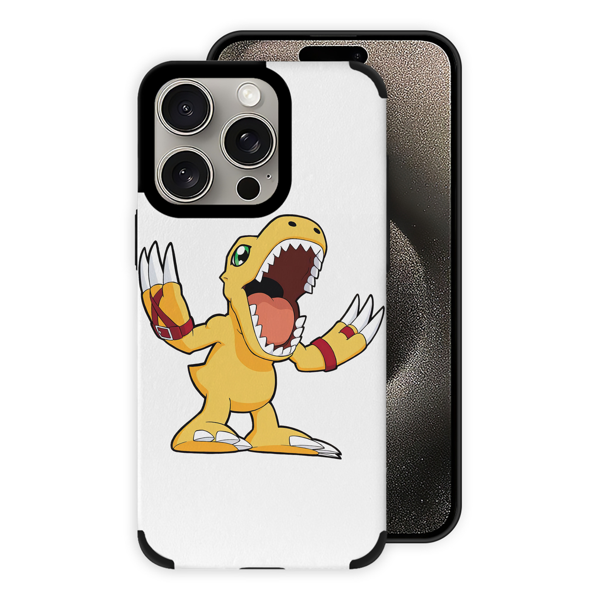 （画像用） Digimon デジタルモンスター/デジモン 【iPhone15ProMax対応】 PUレザー スマホケース 耐衝撃＆黄変防止