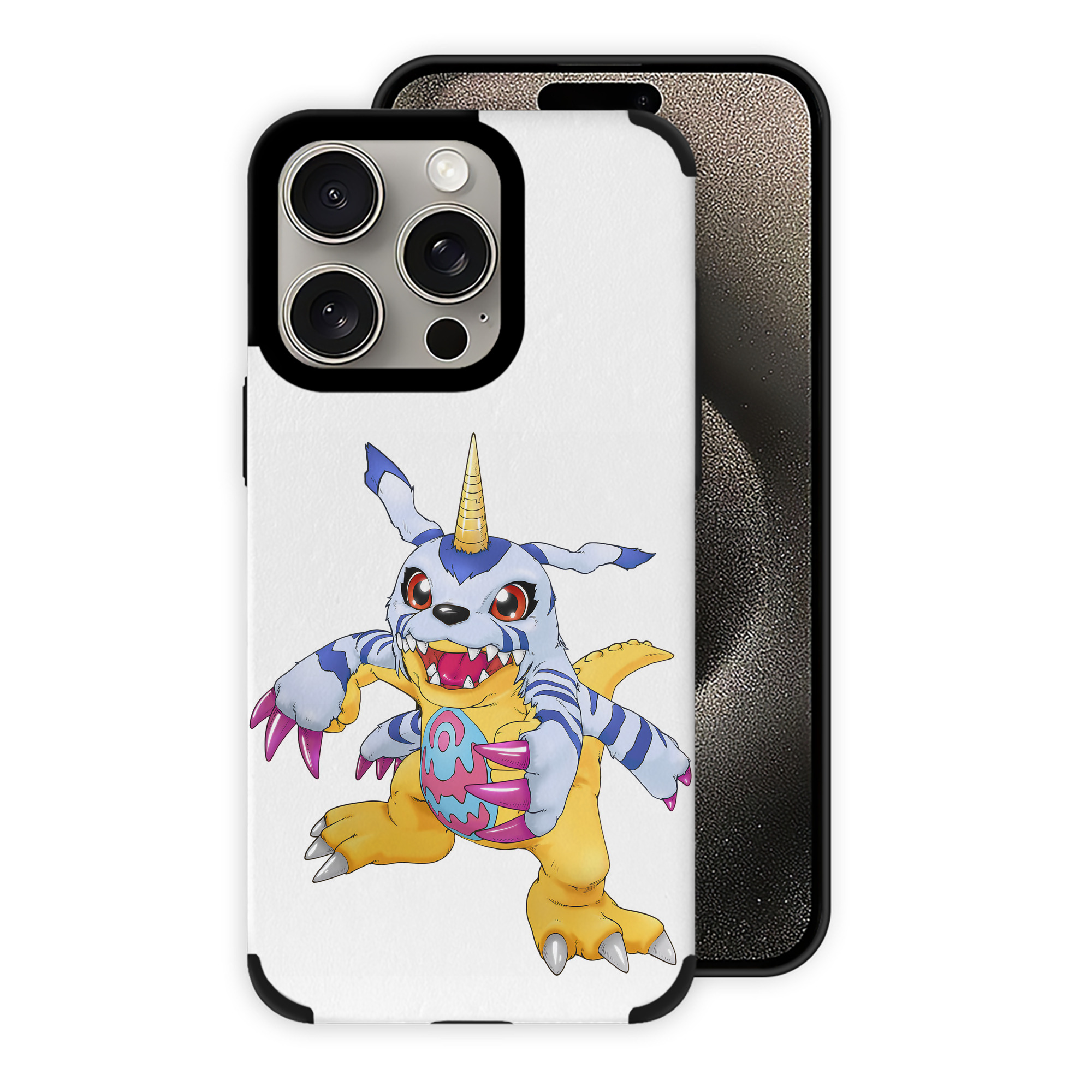 （画像用） Digimon デジタルモンスター/デジモン 【iPhone15ProMax対応】 PUレザー スマホケース 耐衝撃＆黄変防止