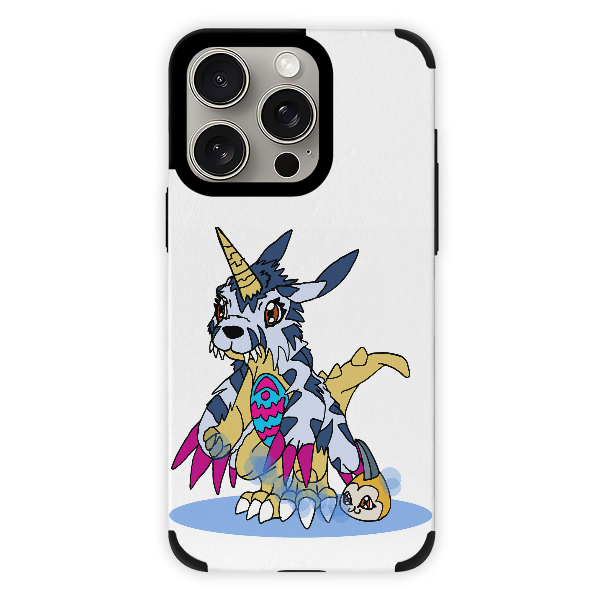 （画像用） Digimon デジタルモンスター/デジモン 【iPhone15ProMax対応】 PUレザー スマホケース 耐衝撃＆黄変防止