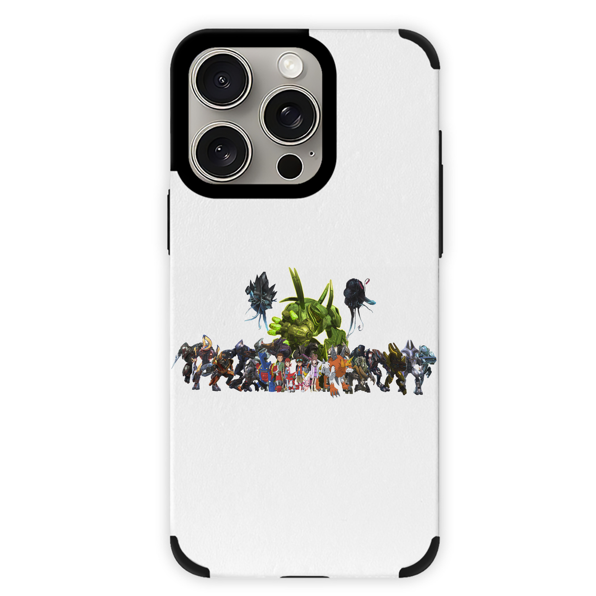 （画像用） Digimon デジタルモンスター/デジモン 【iPhone15ProMax対応】 PUレザー スマホケース 耐衝撃＆黄変防止