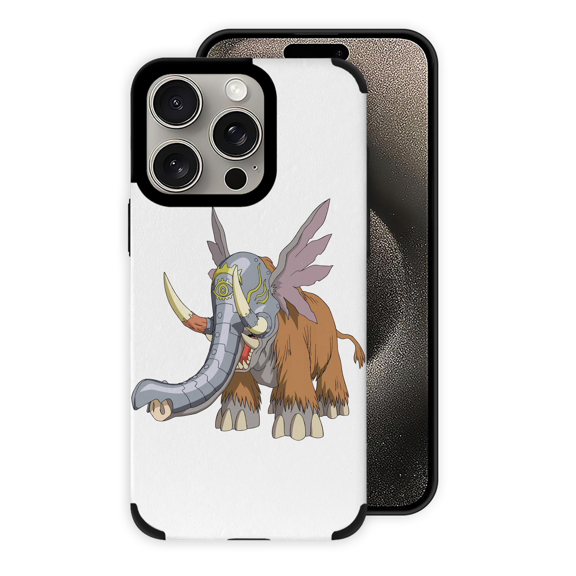 （画像用） Digimon デジタルモンスター/デジモン 【iPhone15ProMax対応】 PUレザー スマホケース 耐衝撃＆黄変防止