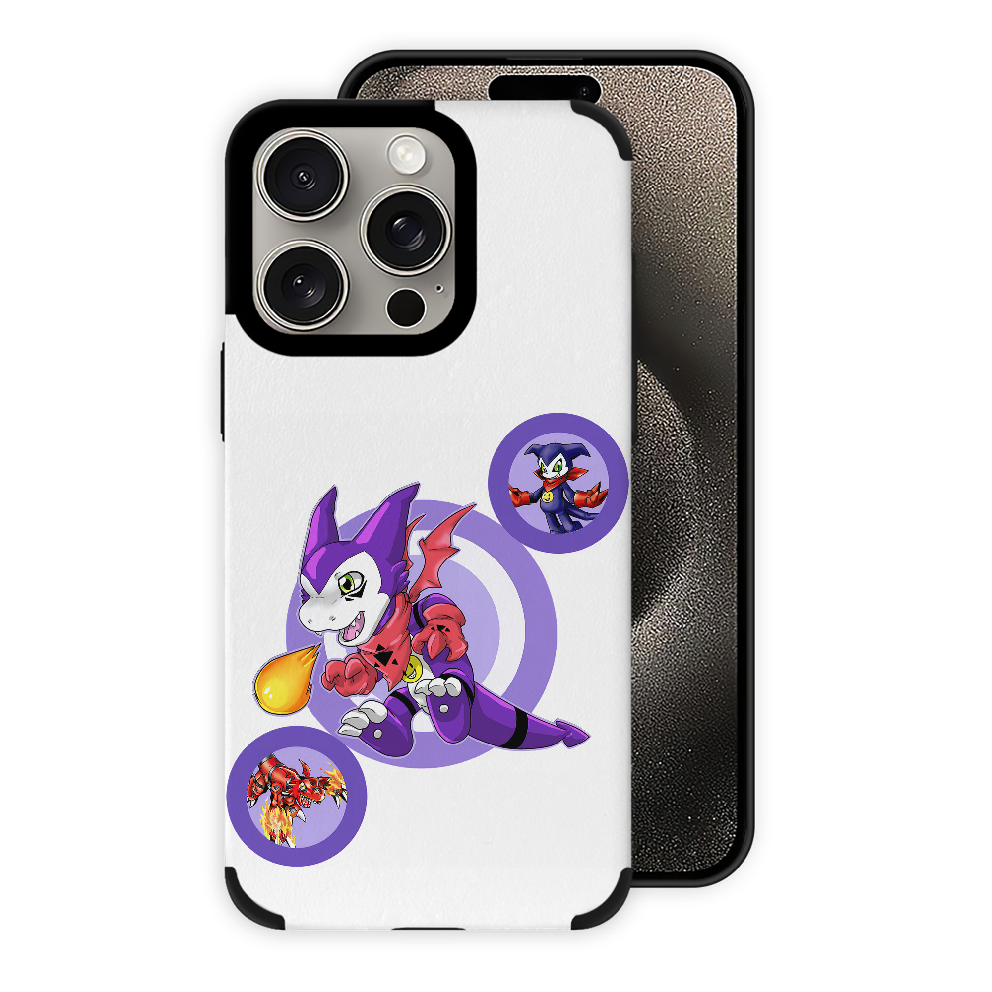 （画像用） Digimon デジタルモンスター/デジモン 【iPhone15ProMax対応】 PUレザー スマホケース 耐衝撃＆黄変防止