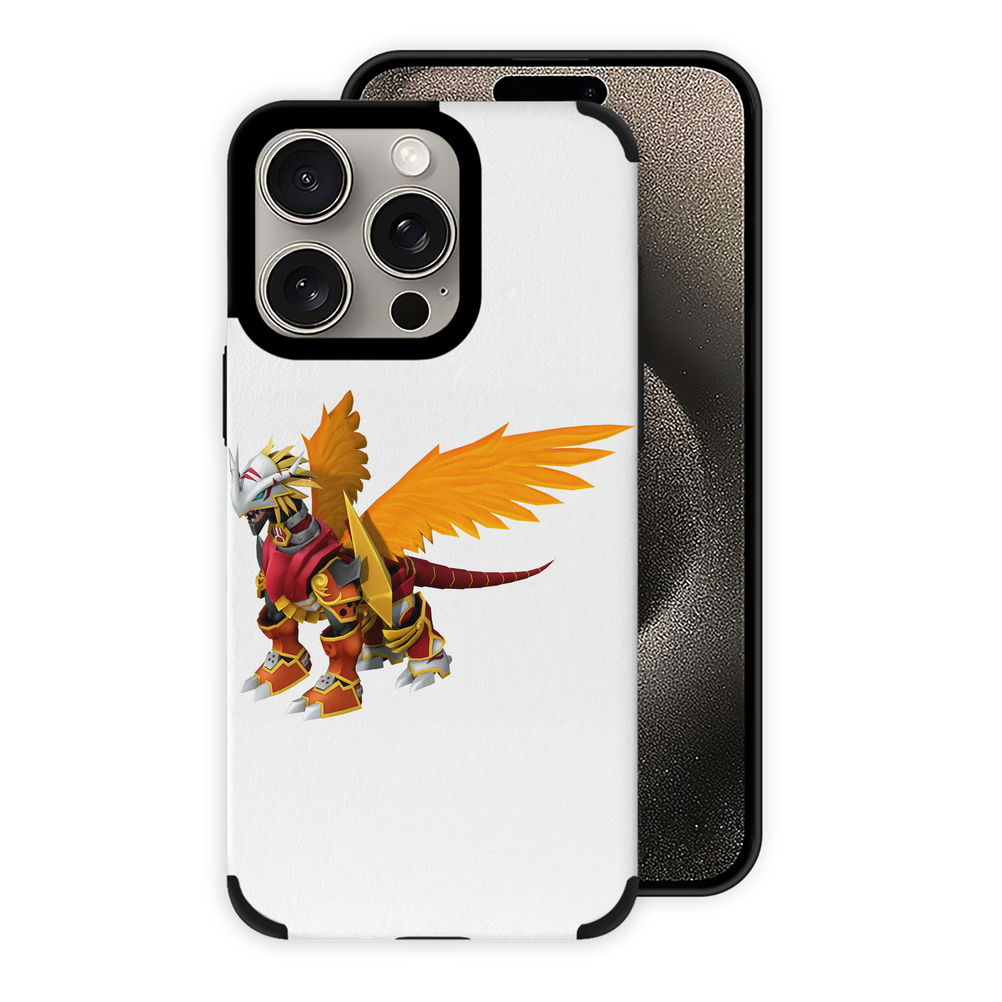 （画像用） Digimon デジタルモンスター/デジモン 【iPhone15ProMax対応】 PUレザー スマホケース 耐衝撃＆黄変防止