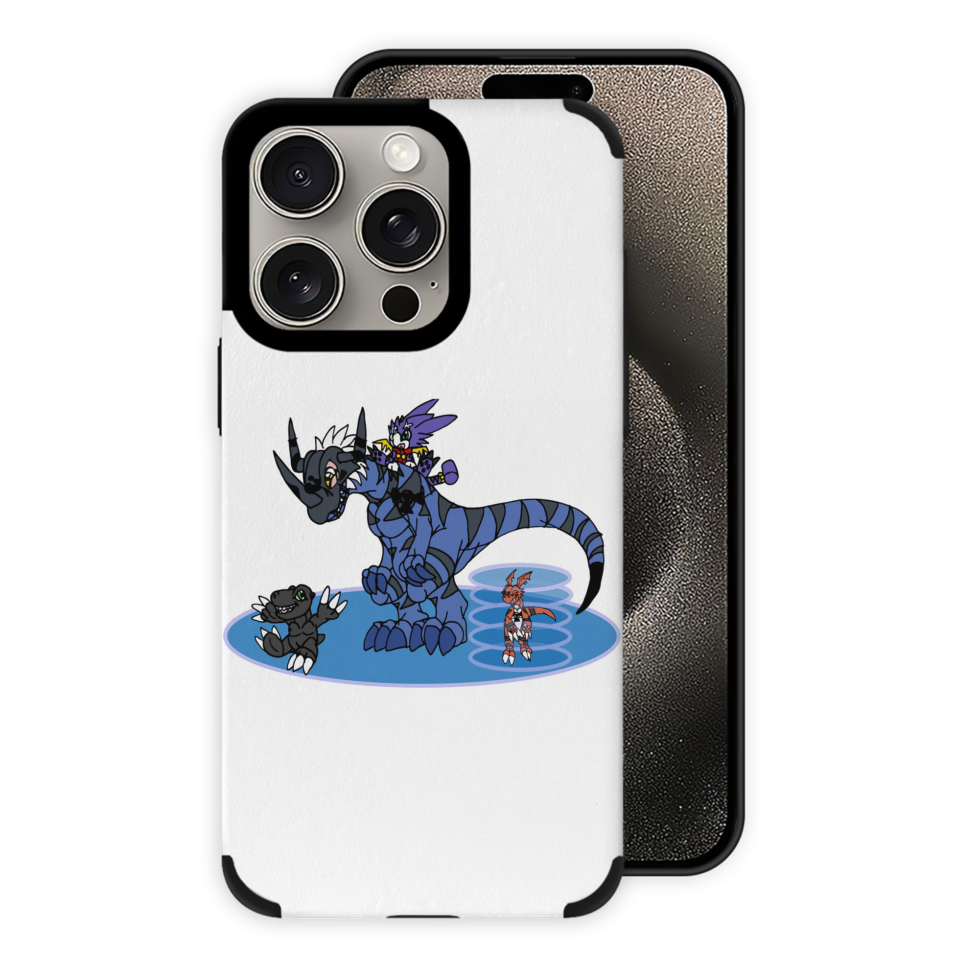 （画像用） Digimon デジタルモンスター/デジモン 【iPhone15ProMax対応】 PUレザー スマホケース 耐衝撃＆黄変防止