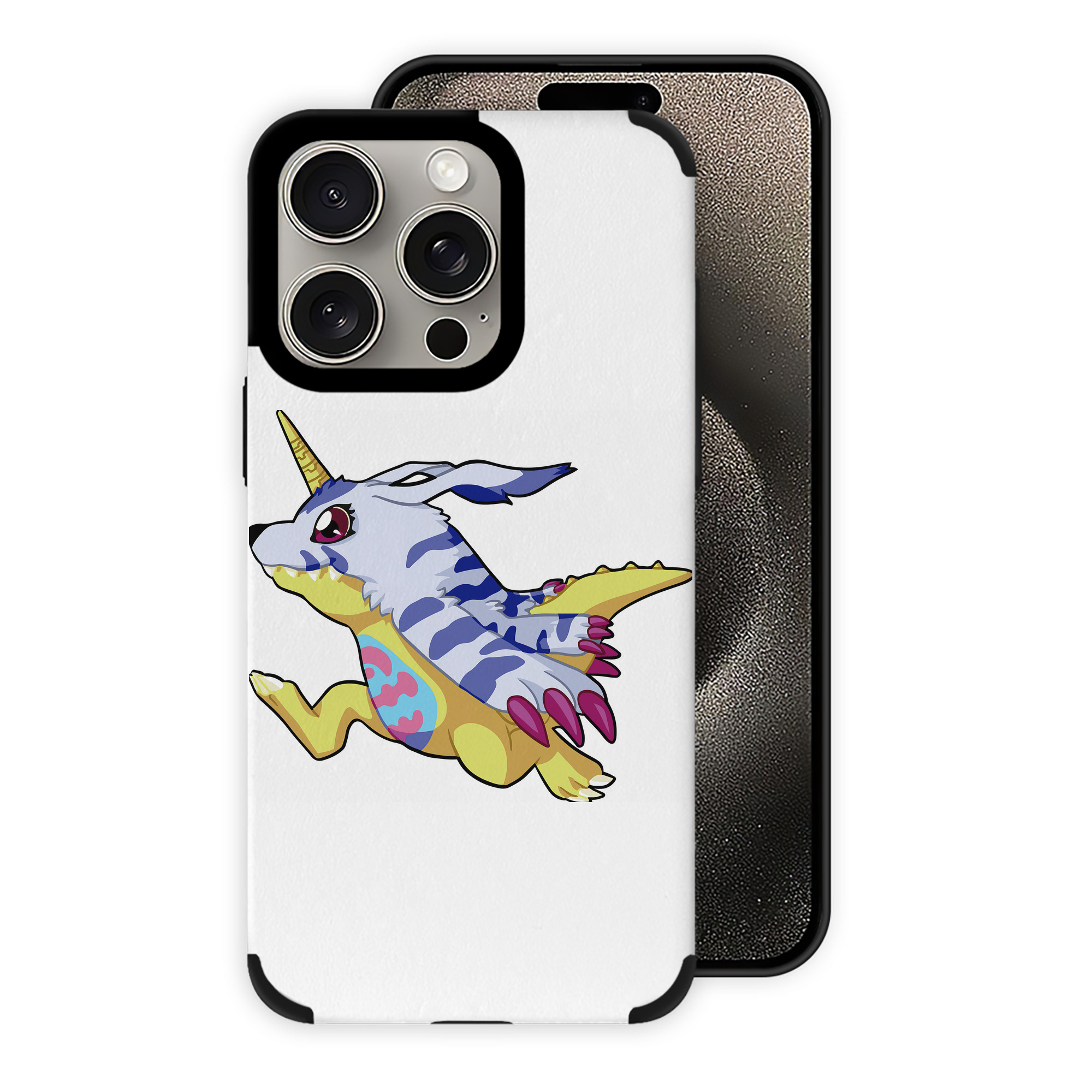 （画像用） Digimon デジタルモンスター/デジモン 【iPhone15ProMax対応】 PUレザー スマホケース 耐衝撃＆黄変防止