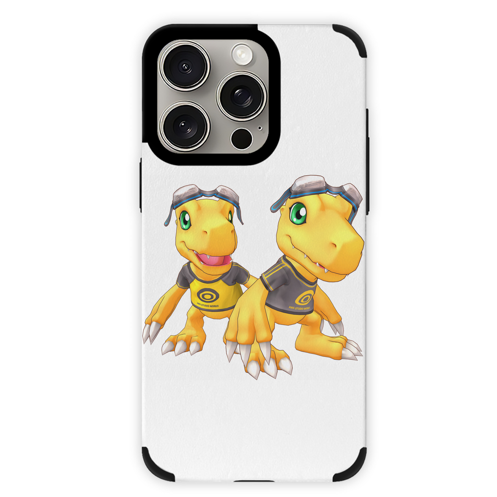 （画像用） Digimon デジタルモンスター/デジモン 【iPhone15ProMax対応】 PUレザー スマホケース 耐衝撃＆黄変防止